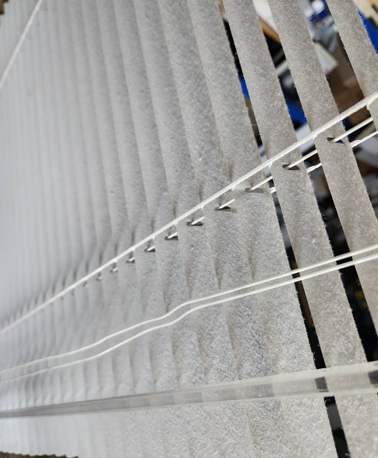 Blind slats after cleaning