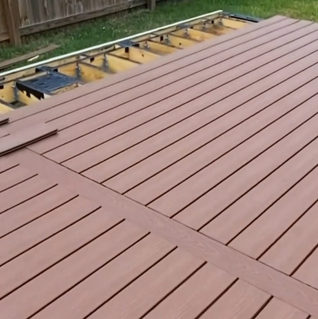Finished deck board detail