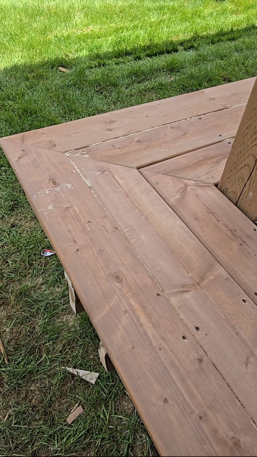 Outdoor decking board detail